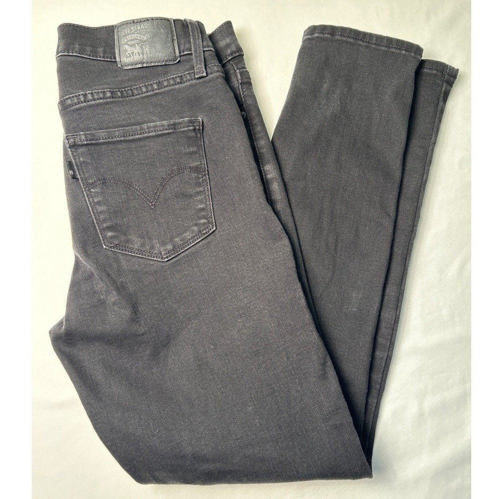 Levi's Womens 311 Shaping Mid Rise Skinny Jeans Size 27/4 Charcoal Black Stretch